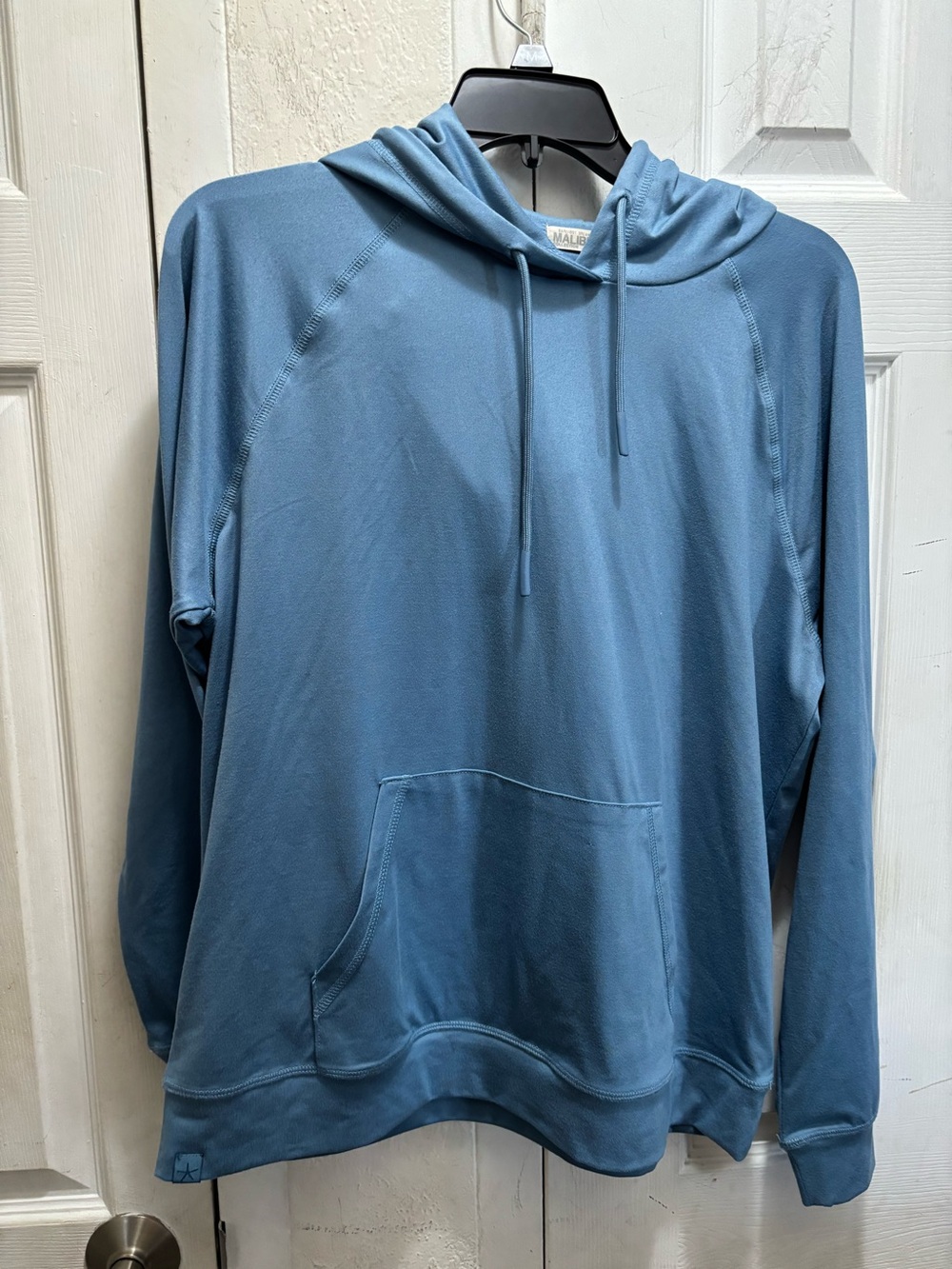 Malibu Men's Light Blue Pullover Hooded Sweatshirt
